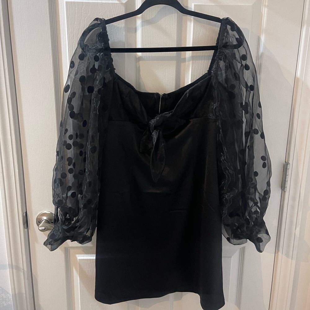 Black retro mini dress